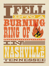Lyric Print: Burning Ring Of Fire - Canvas - Artwork