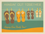 Flip Flops Hangin’ Out Together - Postcards - Artwork