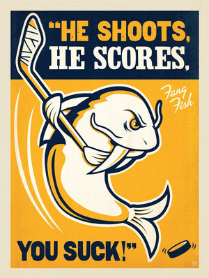 Spirit Of Nashville Hockey Fan Club: Fang Fish-He Shoots! He Scores!