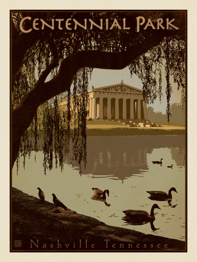 Centennial Park - Metal Sign - Artwork