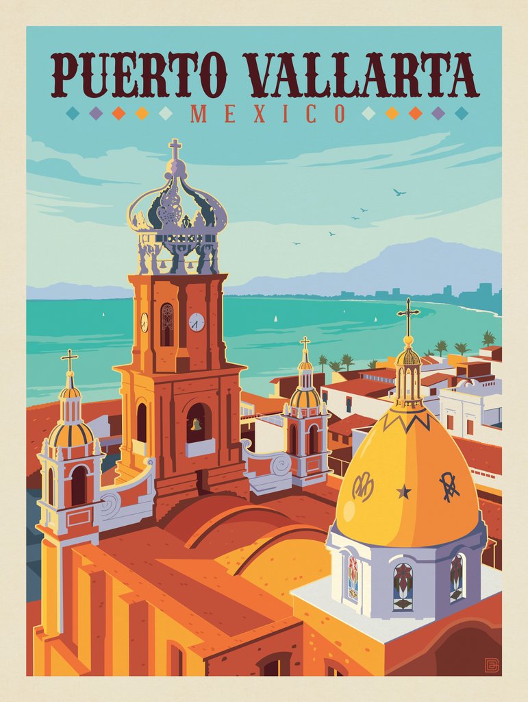 Mexico: Puerto Vallarta - Canvas - Artwork