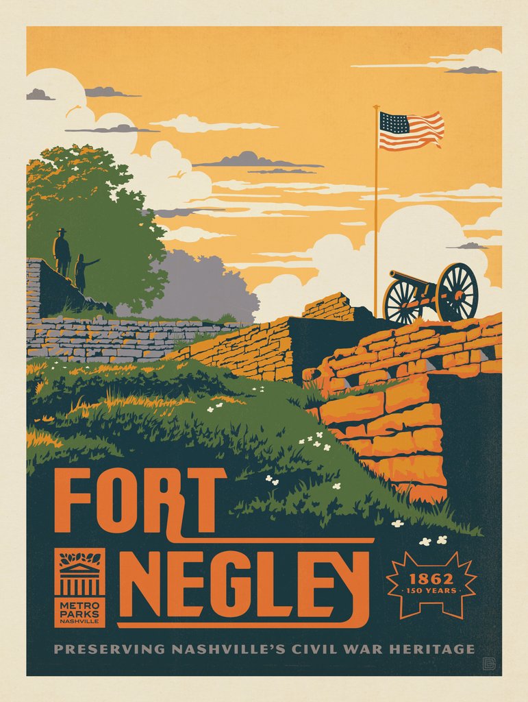 Metro Parks: Fort Negley - Postcards - Artwork
