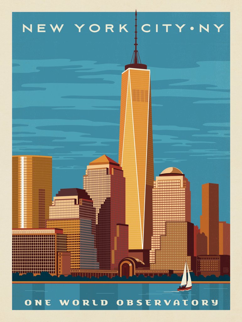 New York: One World Observatory - Art Print - Artwork