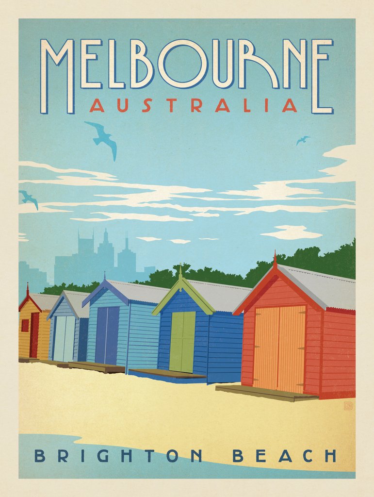 Australia: Melbourne/Brighton Beach - Postcards - Artwork