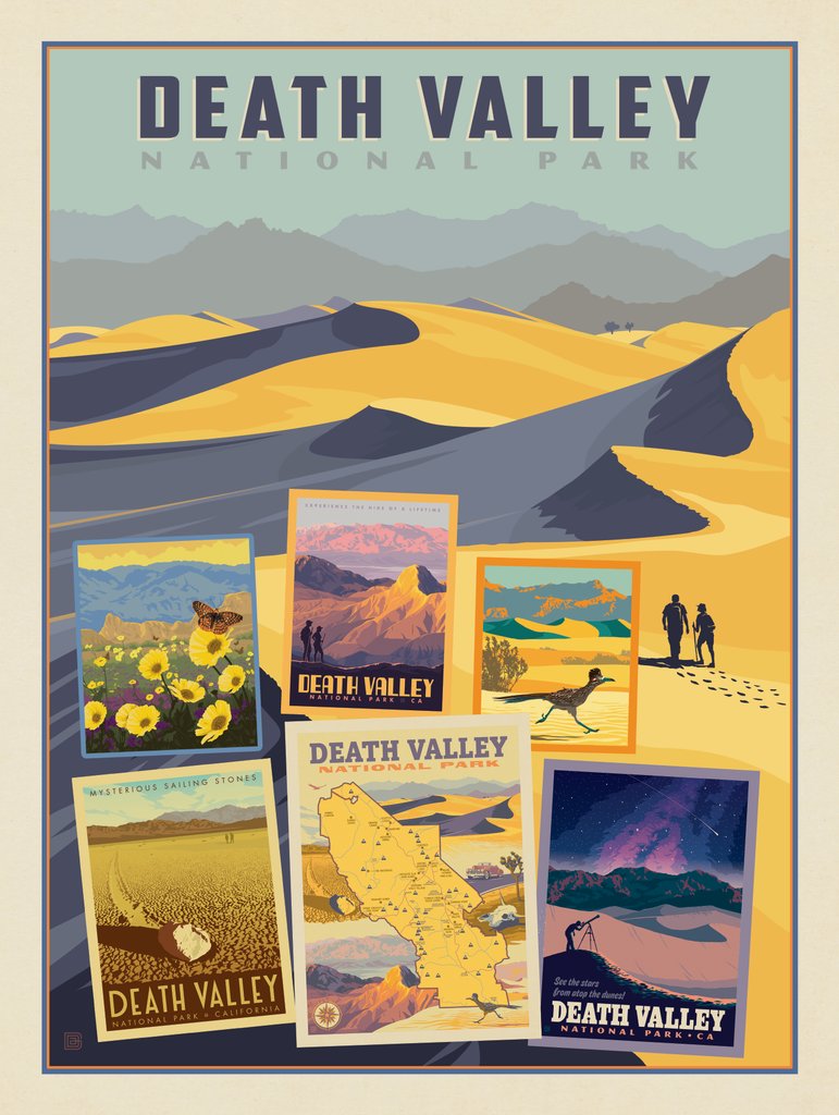 Death Valley National Park: Collage Print - Art Print - Artwork