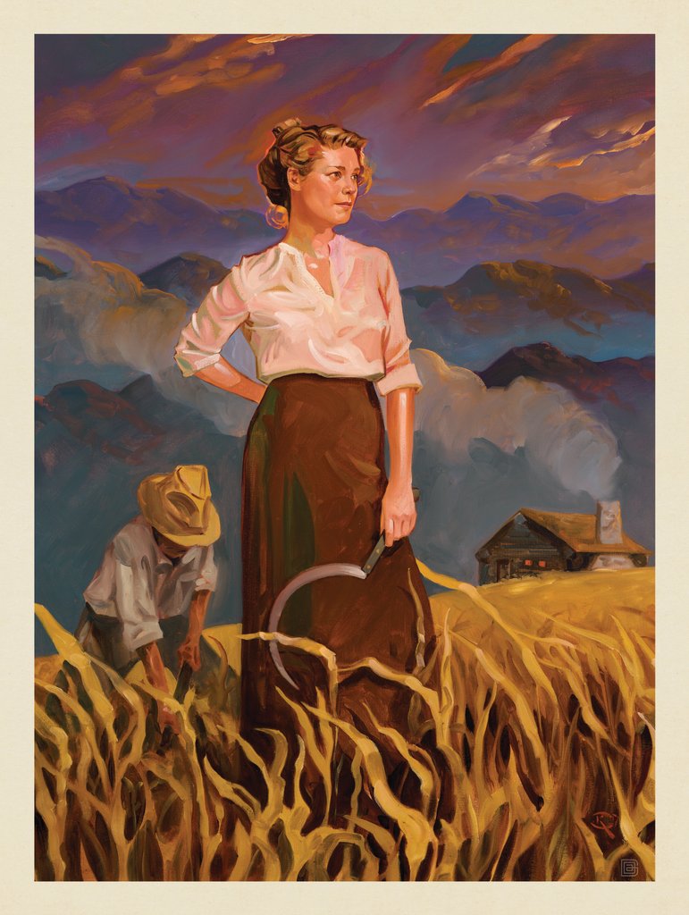 Great Smoky Mountains National Park: Pioneer Woman-KC - Notecards - Artwork