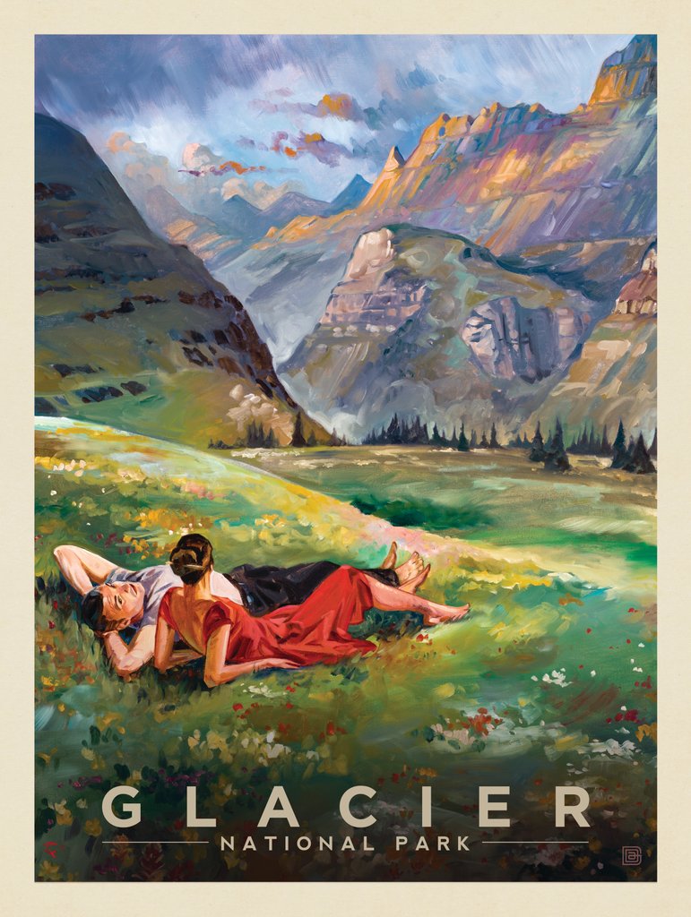 Glacier National Park: A View to Remember-KC - Metal Sign - Artwork