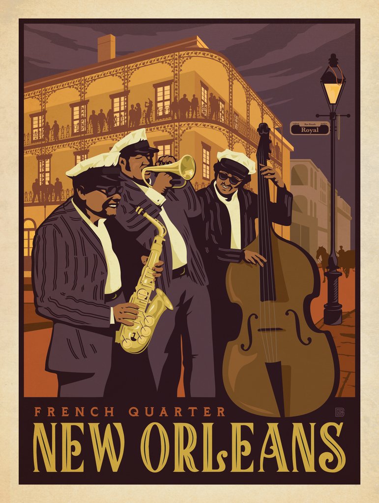 New Orleans: French Quarter - Postcards - Artwork