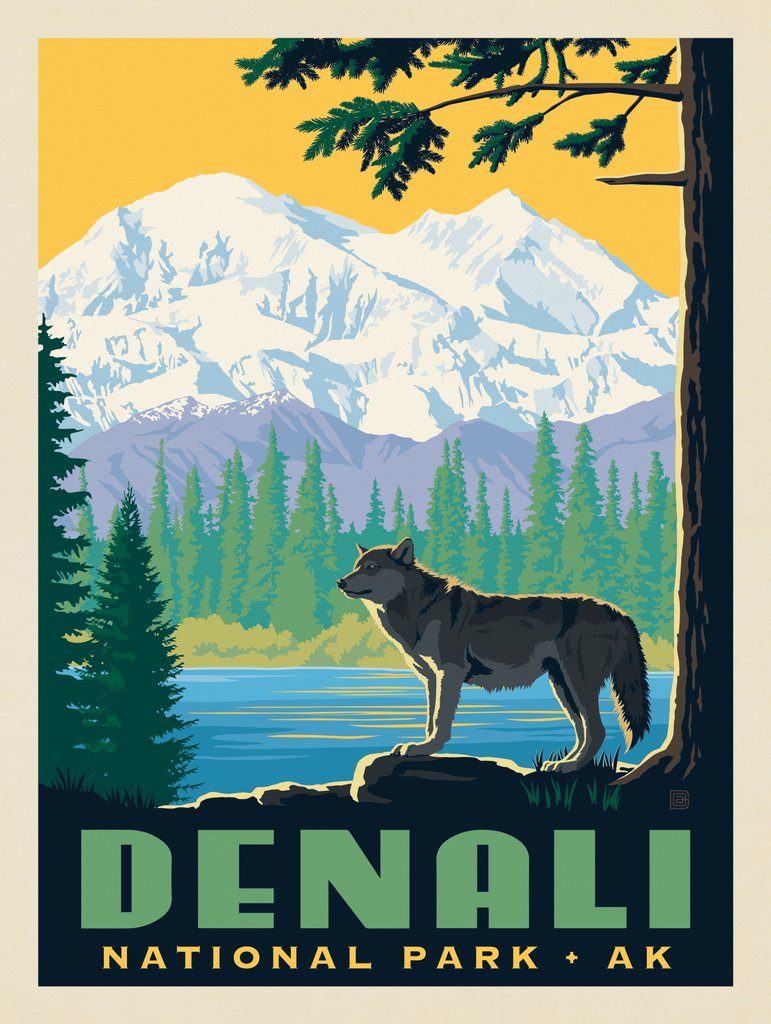 Denali National Park: Wolf - Notecards - Artwork