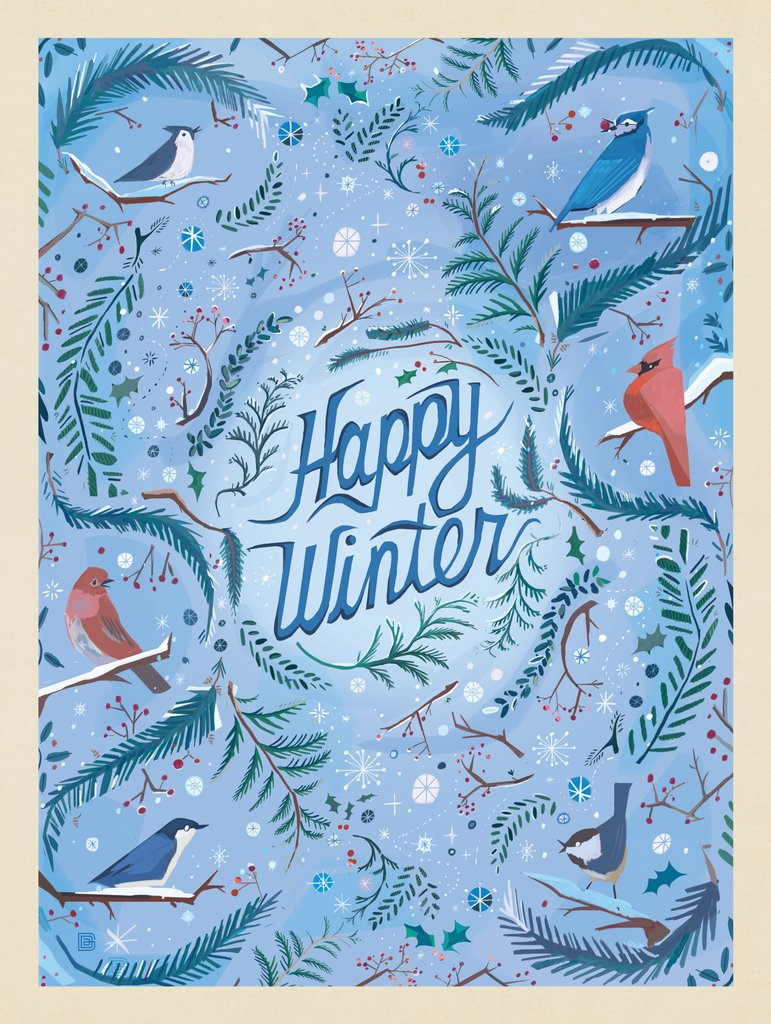 A Greeting Card: Season 1-Happy Winter - Postcards - Artwork