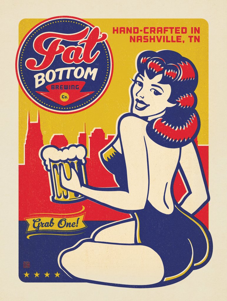 Fat Bottom Beer - Postcards - Artwork