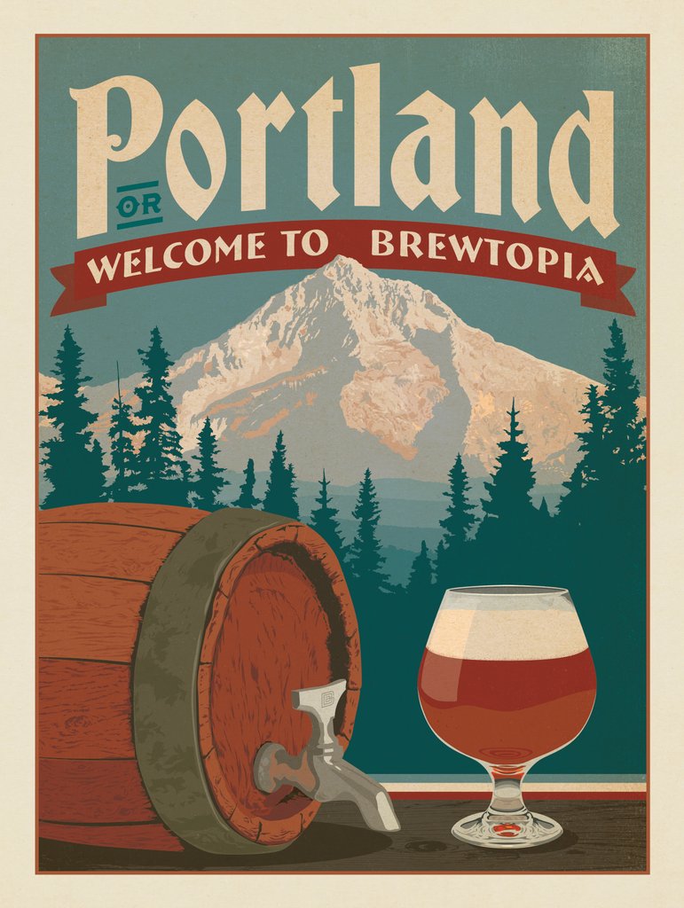 Portland: Brewtopia - Notecards - Artwork