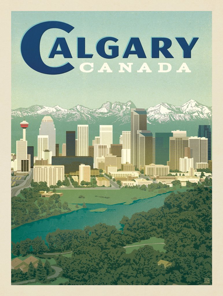 Canada: Calgary Skyline - Art Print - Artwork
