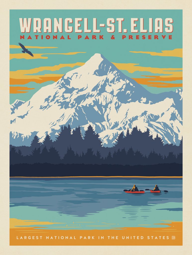 Wrangell-St. Elias National Park - Metal Sign - Artwork