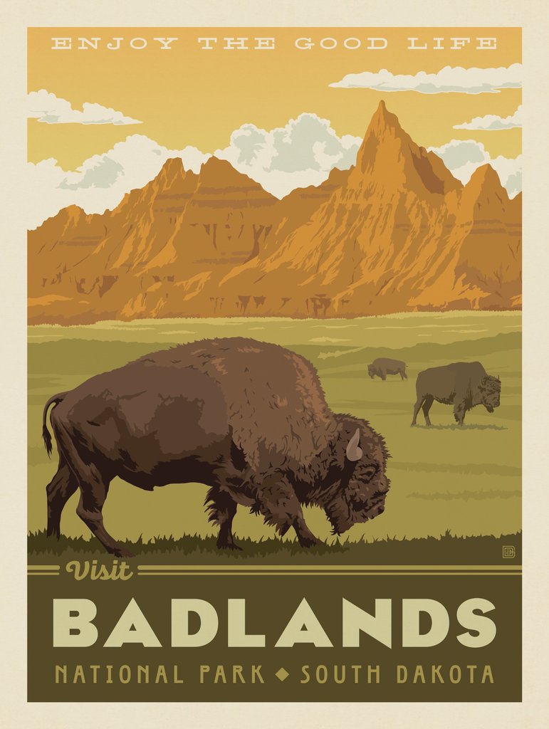 Badlands National Park: The Good Life - Notecards - Artwork