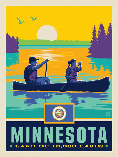 Minnesota State Pride (Old Flag) - Notecards