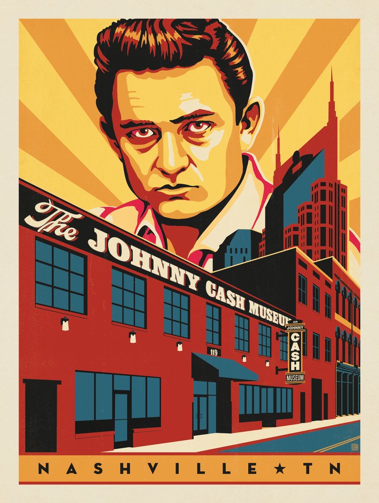 Johnny Cash Museum - Canvas - Artwork
