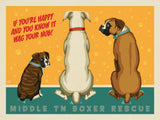 Middle Tennessee Boxer Rescue Fundraiser Print #4 (Nubs) - Metal Sign - Artwork