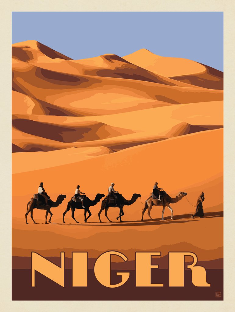 Niger, Africa - Notecards - Artwork