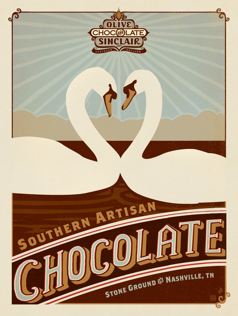 Olive & Sinclair Swans - Postcards - Artwork