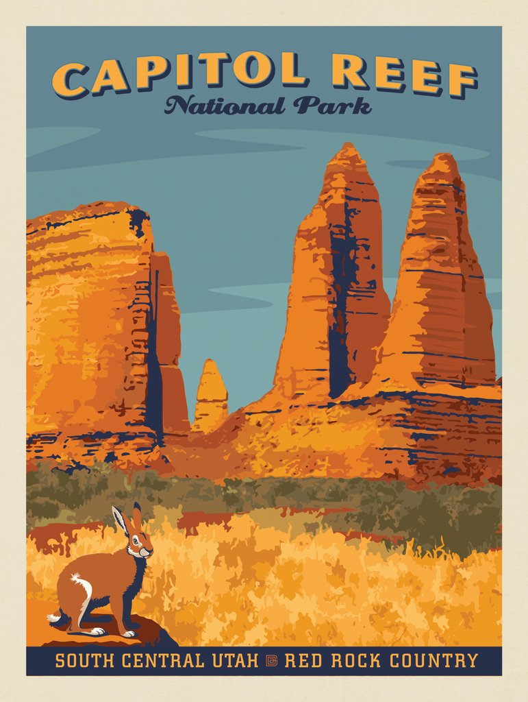 Capitol Reef National Park: Jack Rabbit - Notecards - Artwork