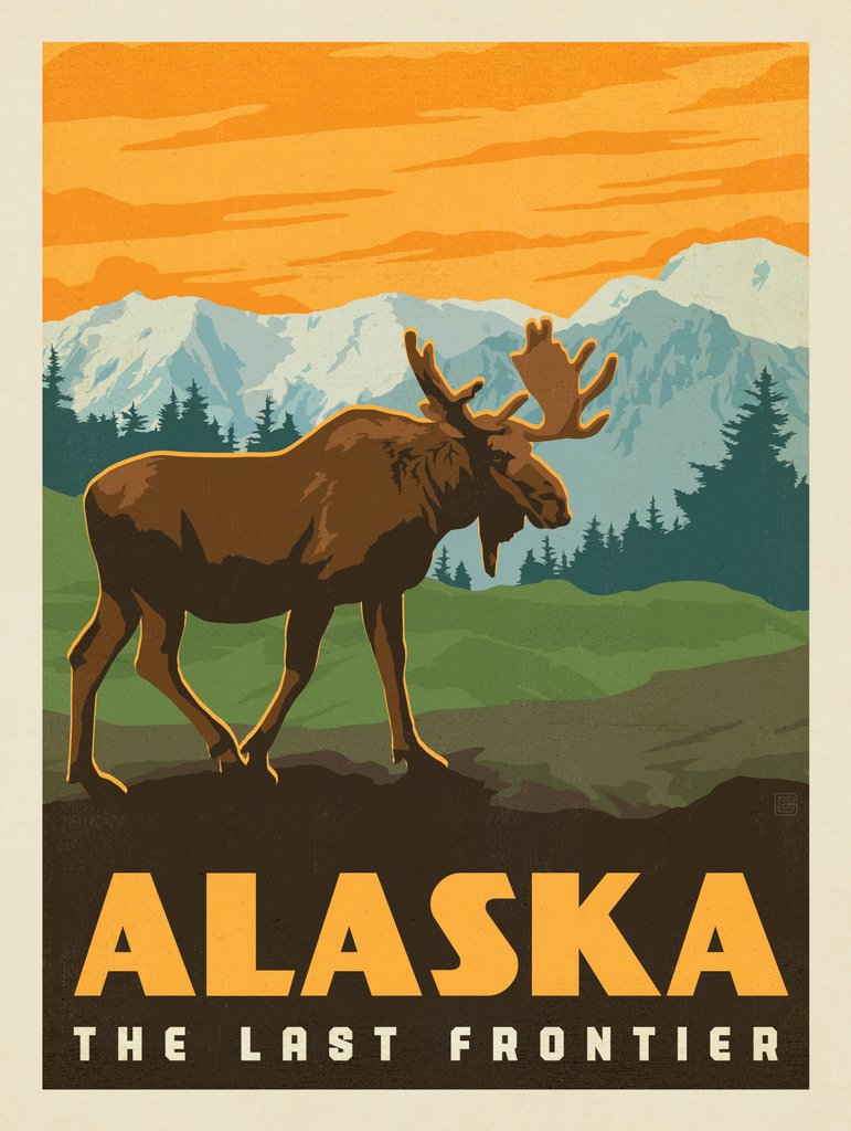 Alaska: Bull Moose - Postcards - Artwork