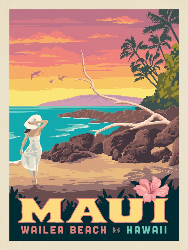 Hawai'i: Maui (Wailea Beach) - Postcards - Artwork