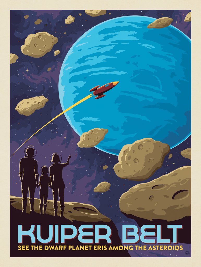 Kuiper Belt: Asteroids Around Eris - Notecards - Artwork