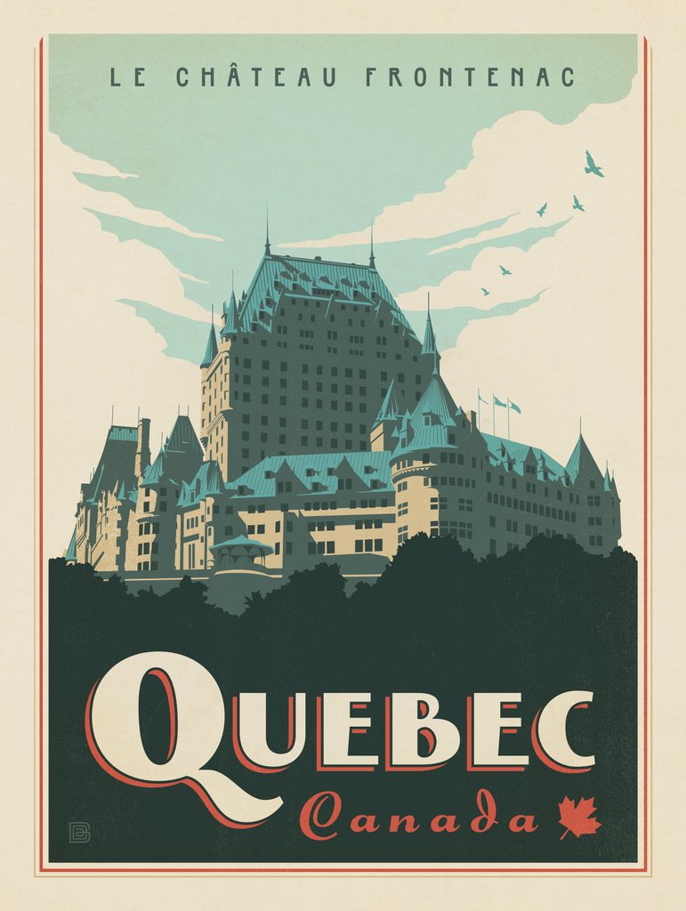 Canada: Quebec - Canvas - Artwork