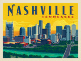 Nashville Sunset Skyline (Horizontal) - Postcards - Artwork