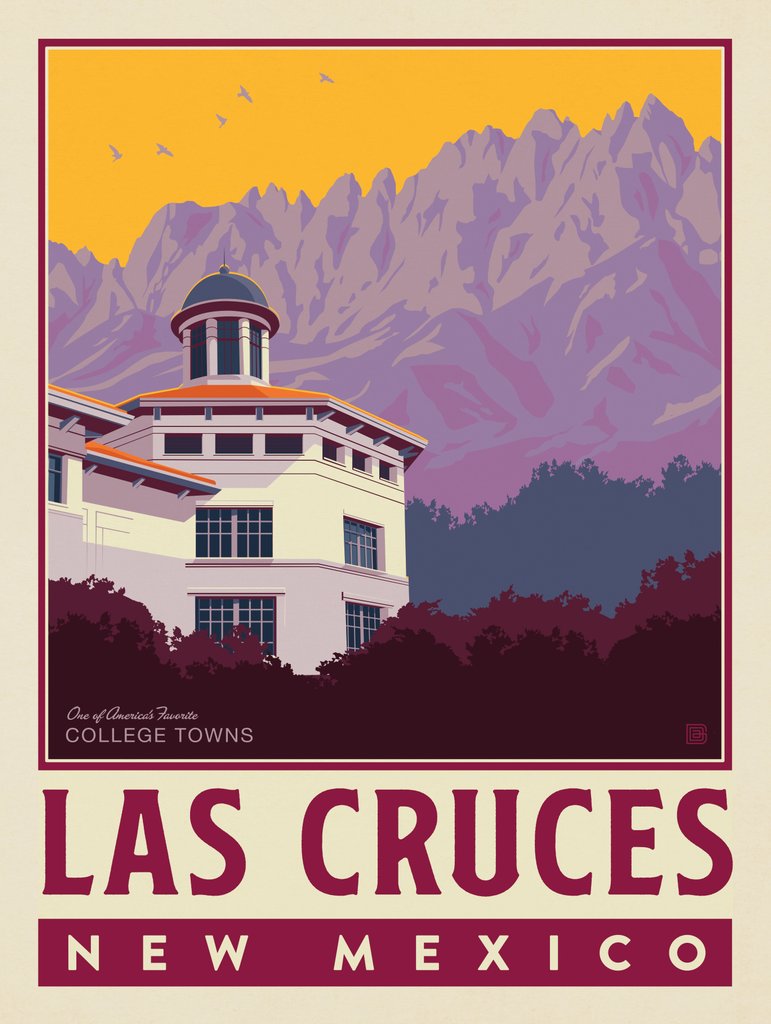 American College Towns: Las Cruces, NM - Canvas - Artwork