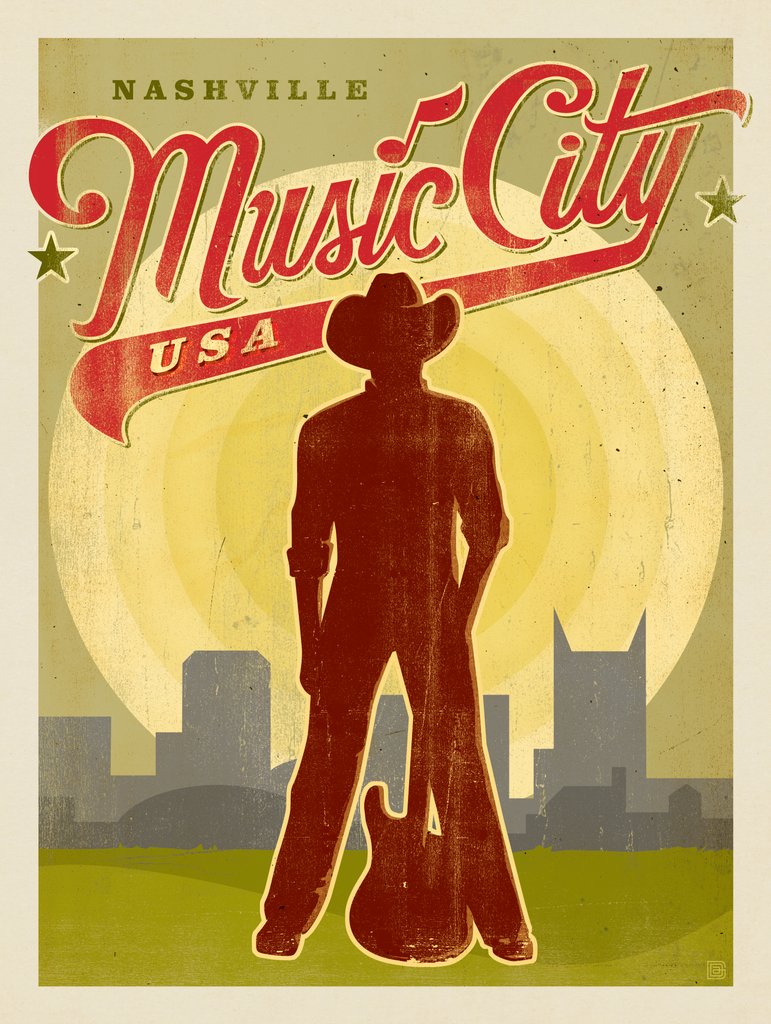 Music City (Man) - Metal Sign - Artwork
