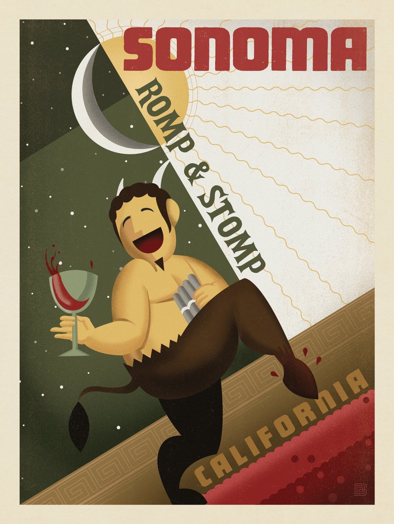 Sonoma Stomp - Metal Sign - Artwork