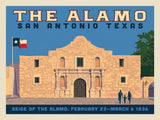 San Antonio, TX: The Alamo (Horizontal) - Notecards - Artwork