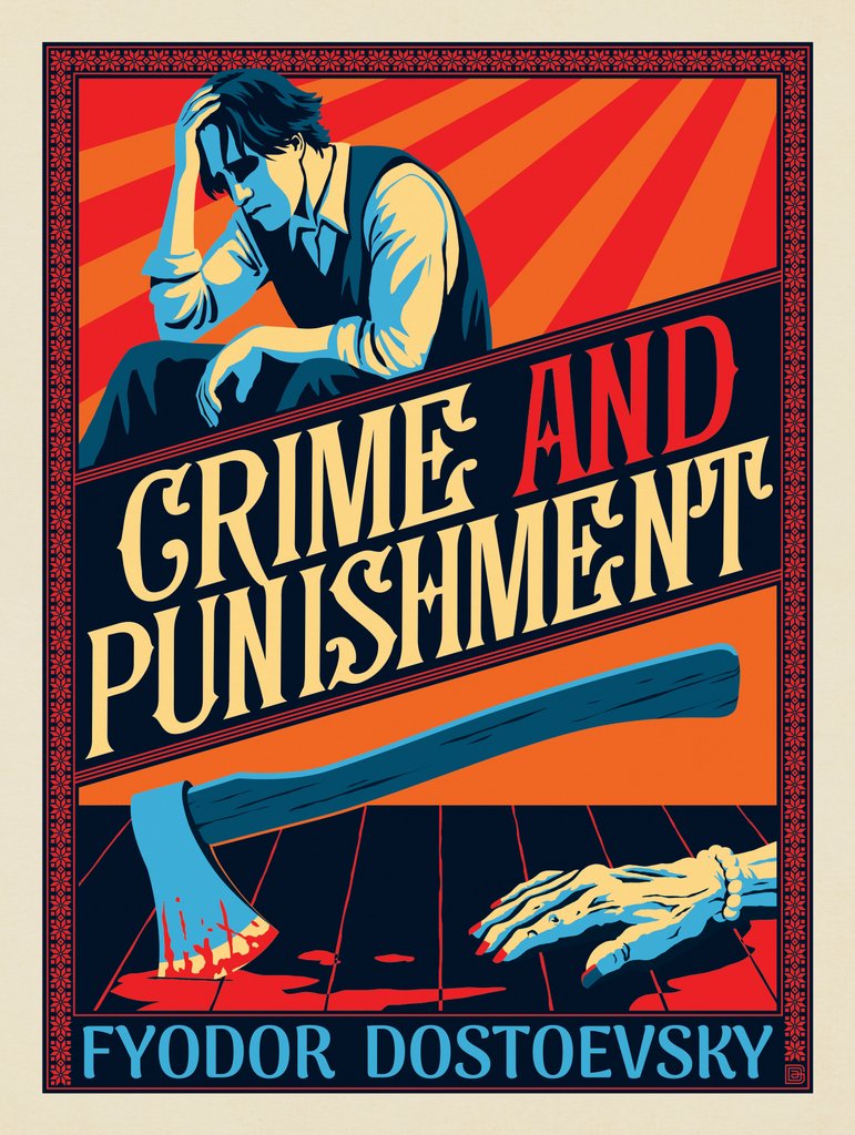 Crime And Punishment: Fyodor Dostoevsky - Metal Sign - Artwork