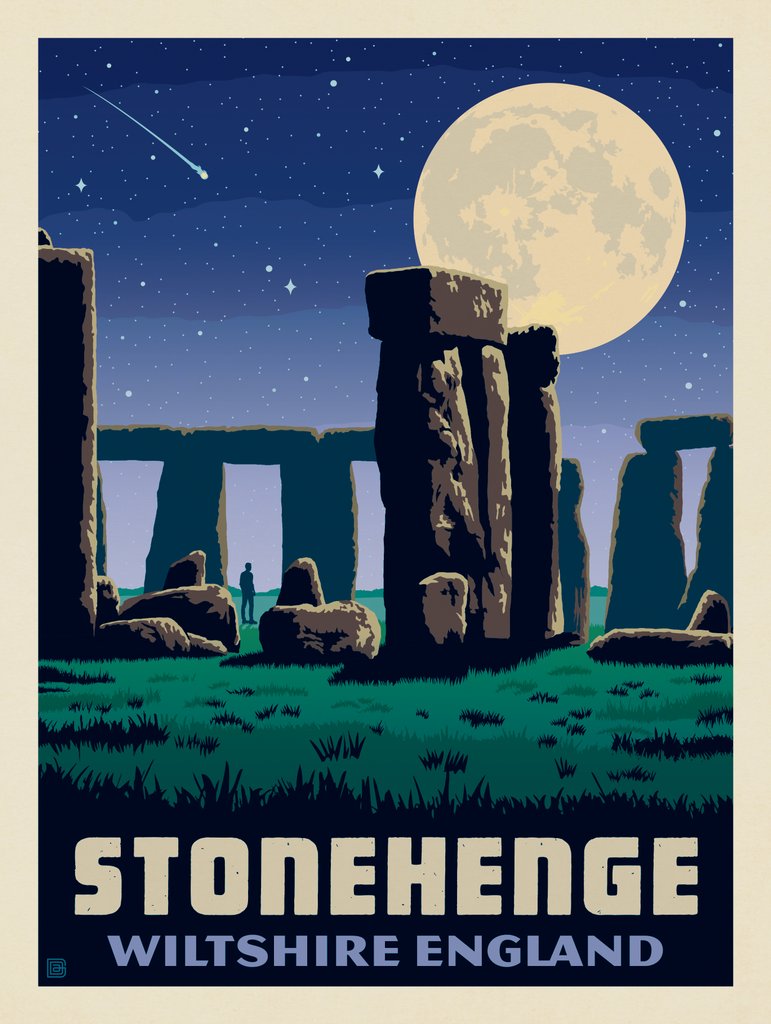 England: Stonehenge - Art Print - Artwork
