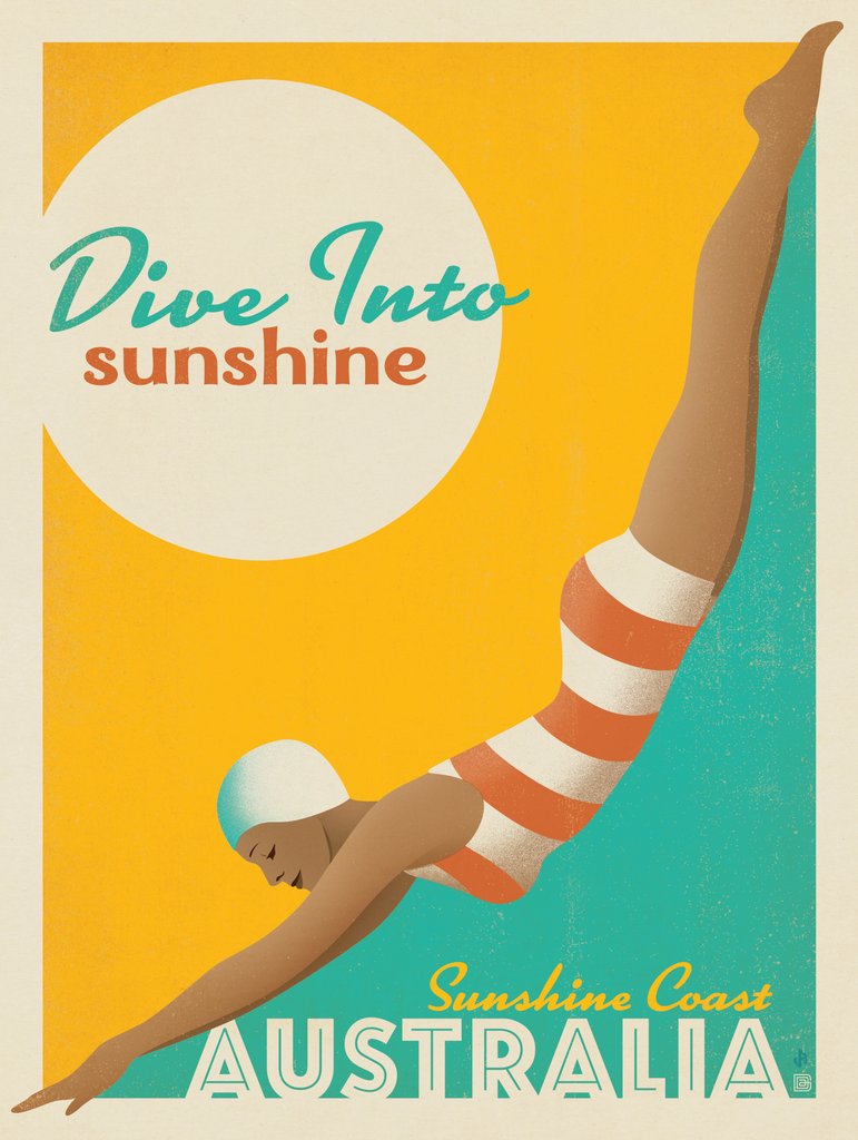 Australia: Sunshine Coast - Art Print - Artwork