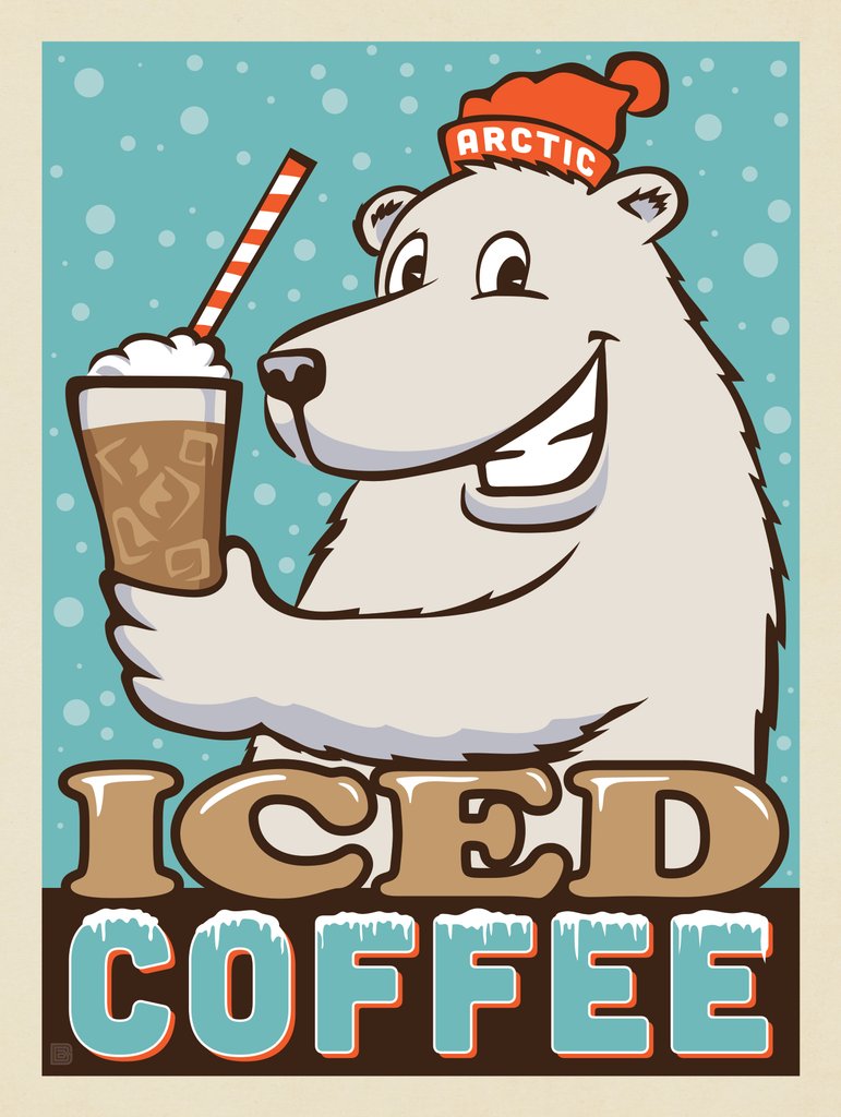 Arctic Iced Coffee - Metal Sign - Artwork