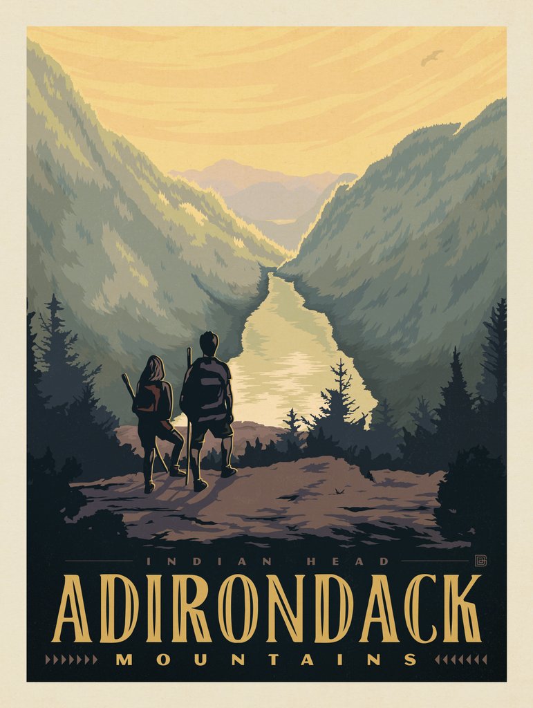 Adirondack Mountains: Indian Head - Canvas - Artwork