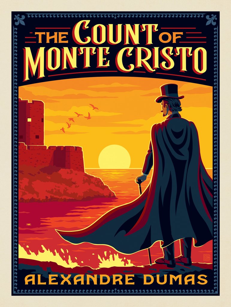 The Count Of Monte Cristo: Alexandre Dumas - Notecards - Artwork