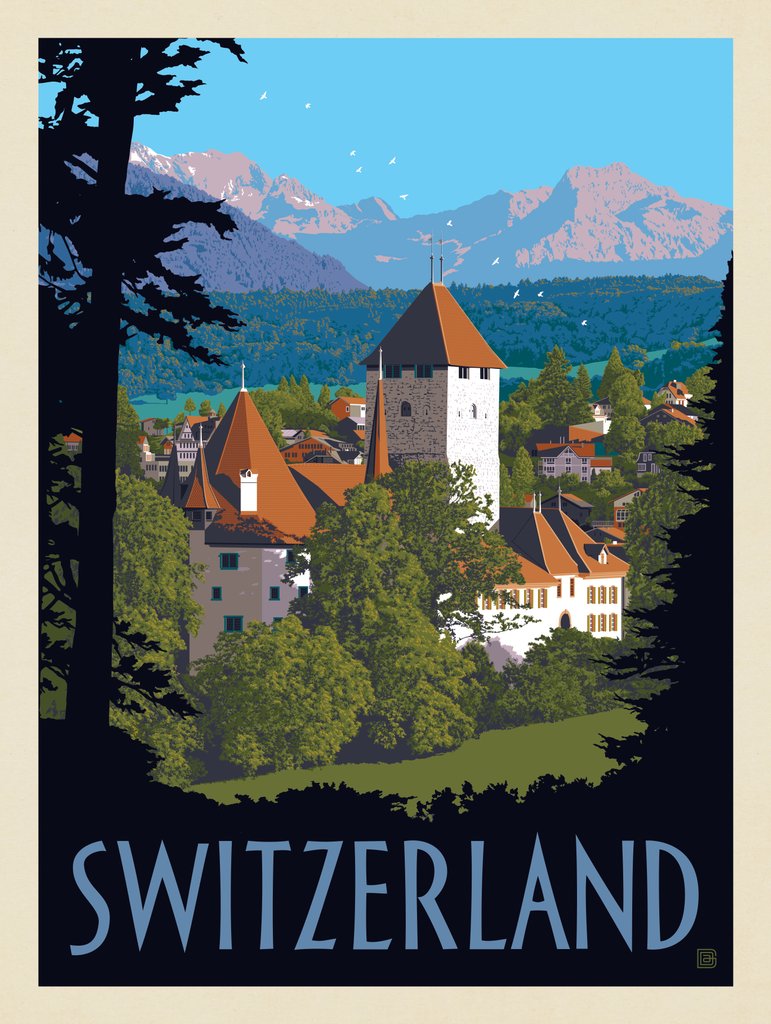 Switzerland - Canvas - Artwork
