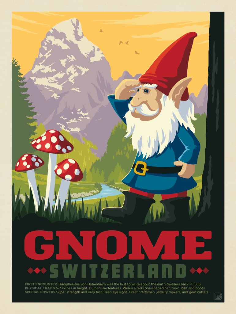 Mythical Creatures: Gnome (Switzerland) - Canvas - Artwork