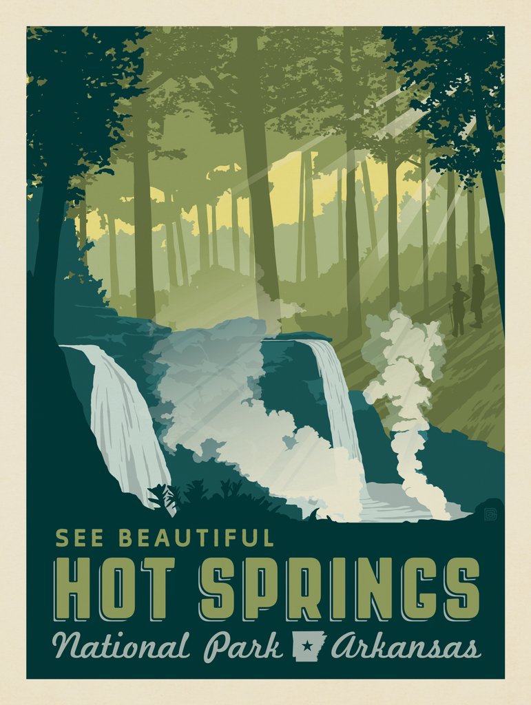 Hot Springs National Park - Canvas - Artwork