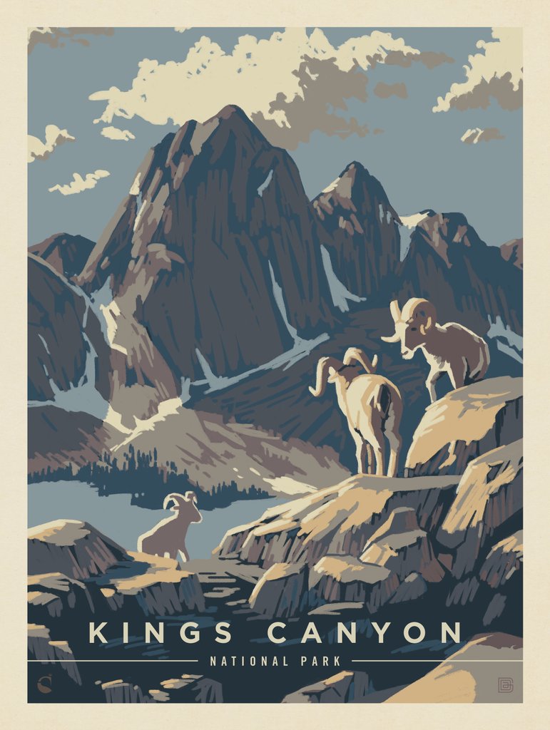 Kings Canyon National Park: Living Like Kings - Metal Sign - Artwork