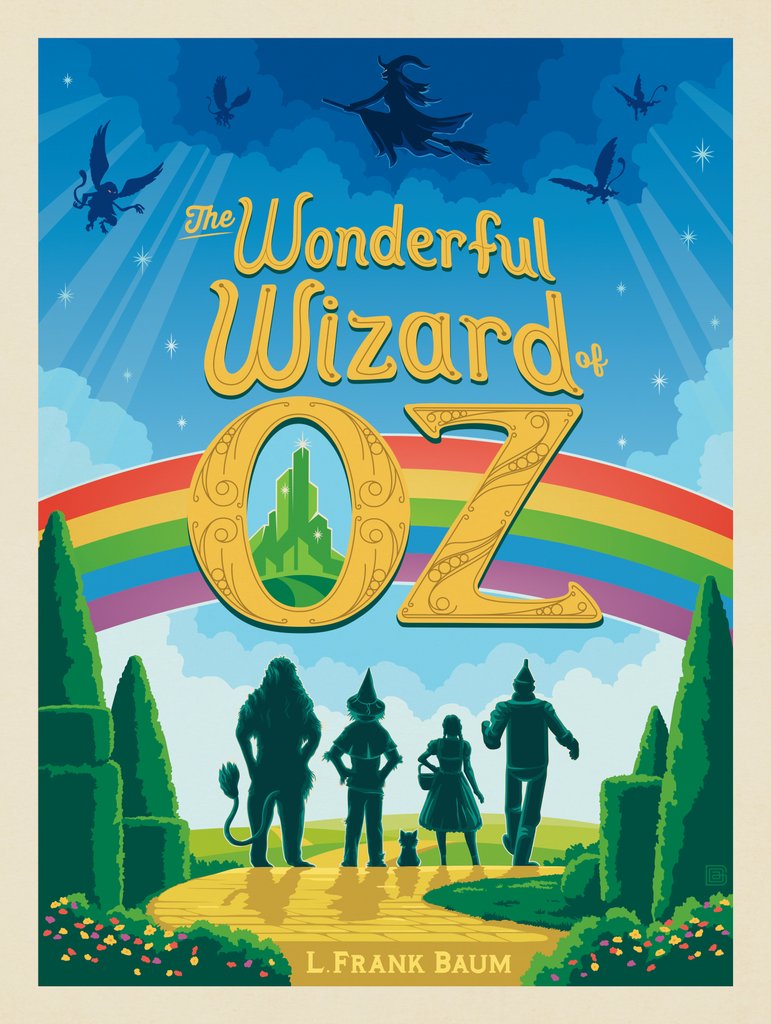 The Wonderful Wizard Of Oz: L Frank Baum - Metal Sign - Artwork