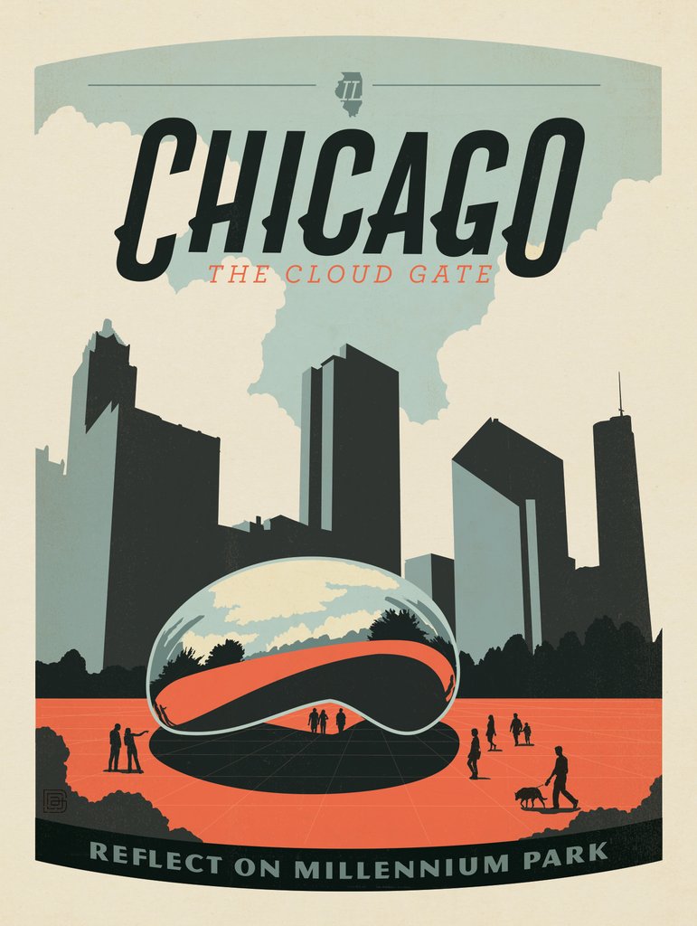 Chicago: Millennium Park - Canvas - Artwork