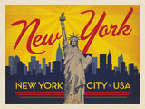 New York City: Horizontal Skyline - Canvas - Artwork