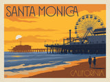 Santa Monica Pier: Sunset - Art Print - Artwork