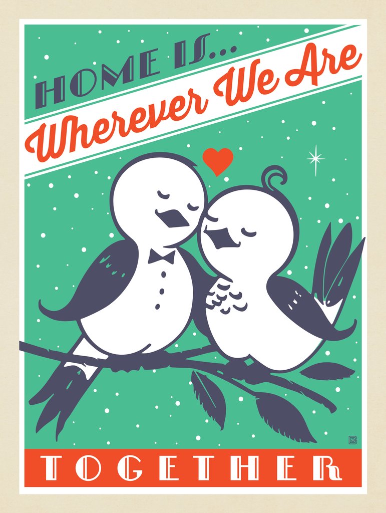Home Is Wherever We Are Together For The Holidays - Canvas - Artwork
