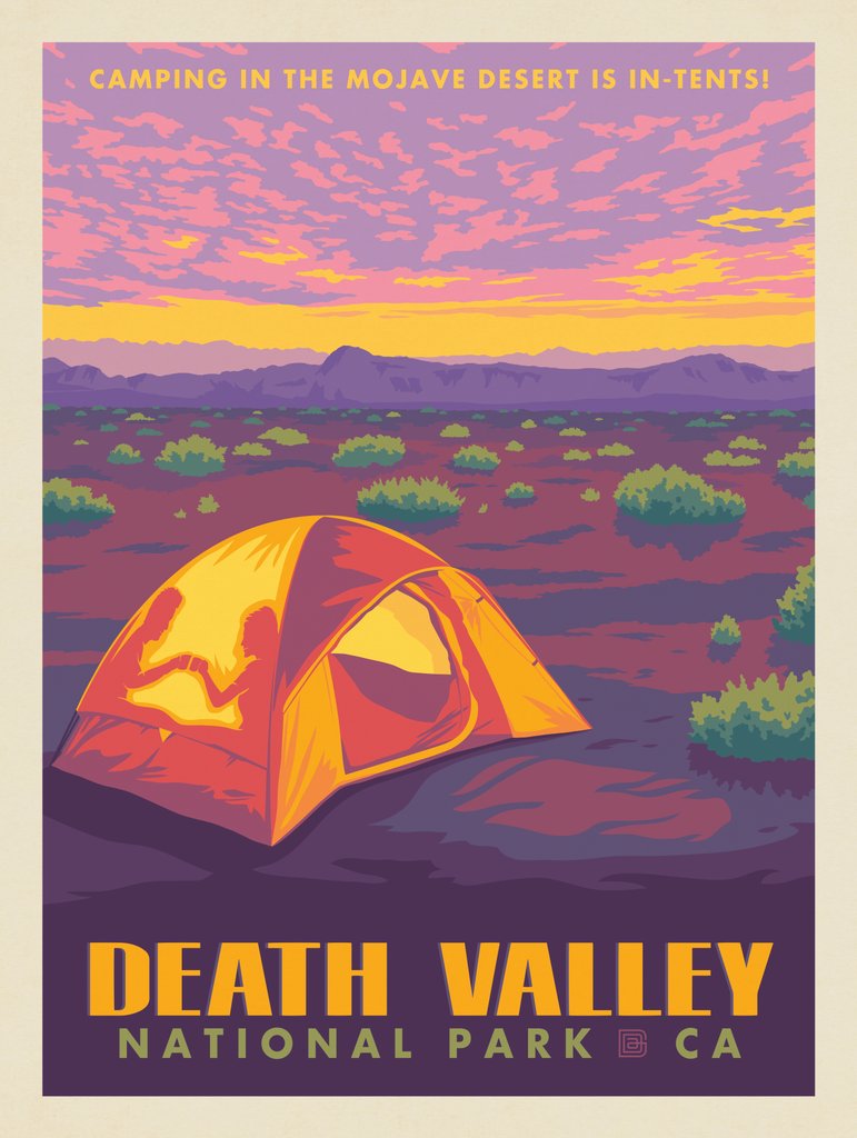 Death Valley National Park: Camping - Canvas - Artwork